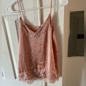 Pink Satin Lace top